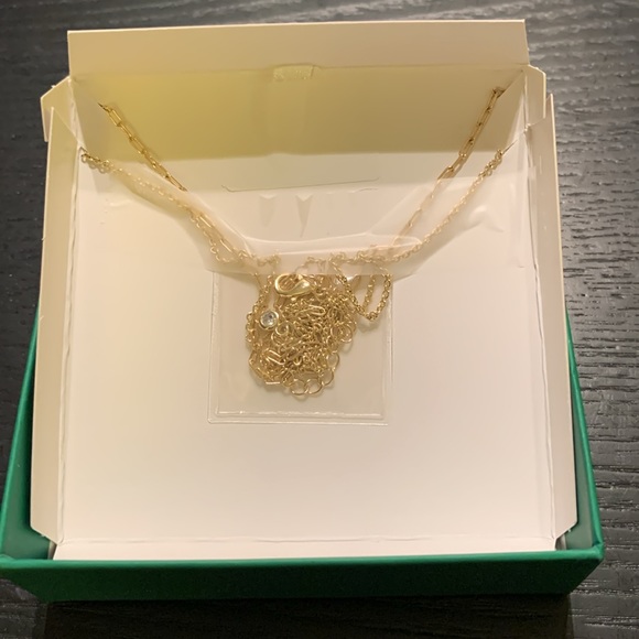 A New Day 14K Gold Dipped “E” Initial with Heart Chain Necklace - Picture 4 of 7